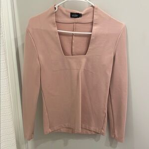 Kate Spade Saturday Blush Pink Long Sleeve Top (stretch)